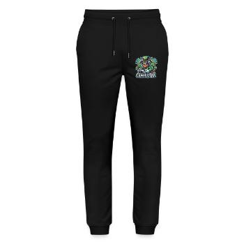 St. Patrick's Day Clover & Out Gaming - Stanley/Stella Mover Unisex Organic Jogging Trousers - black - Front - Marisol (170cm) & Nik (191cm)