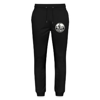 Cyclisme Aventure Montagne VTT Nature - Pantalon de jogging bio MOVER Stanley/Stella unisexe - noir - Devant - Marisol (170cm) & Nik (191cm)