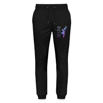 Shetland Islands - Stanley/Stella Mover Unisex Organic Jogging Trousers - black - Front - Marisol (170cm) & Nik (191cm)
