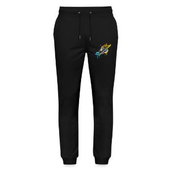 Sneaker graffiti with wings - Stanley/Stella Mover Unisex Organic Jogging Trousers - black - Front - Marisol (170cm) & Nik (191cm)