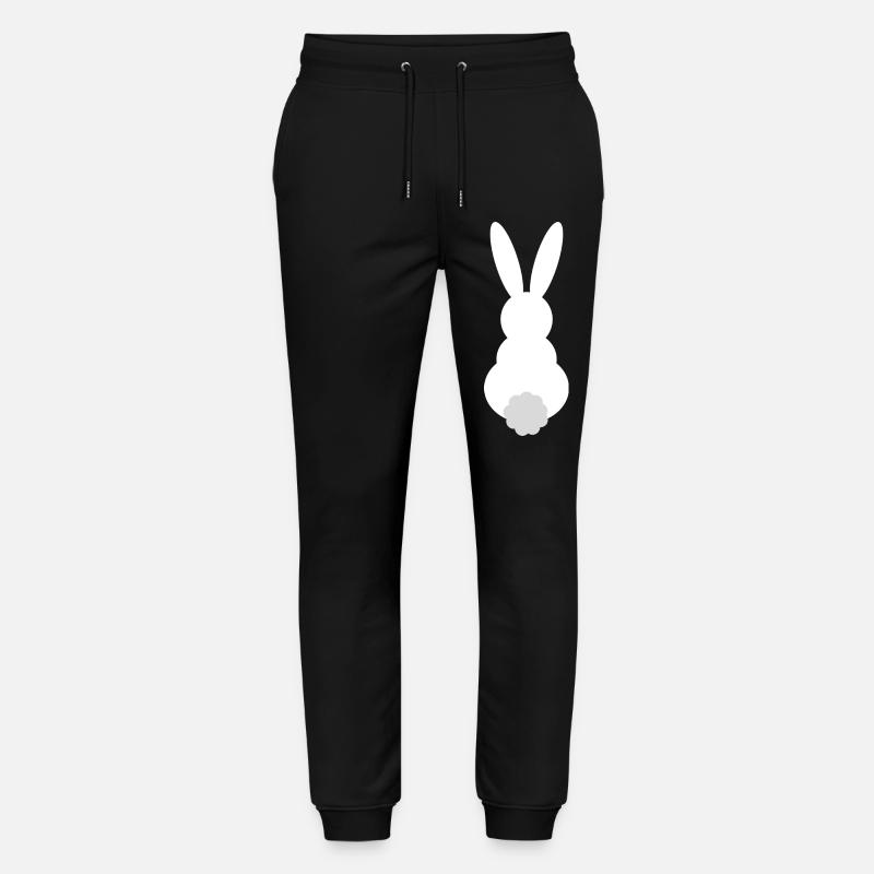 Häschen Silhouette mit Puschelschwanz - Stanley/Stella Unisex Bio Jogginghose Mover  - Schwarz