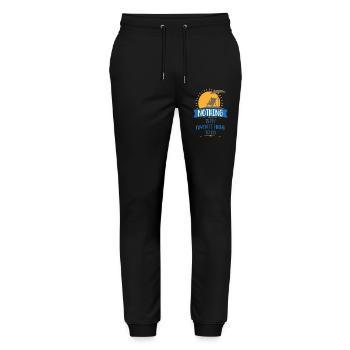 Favorite activity beach: Nothing - Stanley/Stella Mover Unisex Organic Jogging Trousers - black - Front - Marisol (170cm) & Nik (191cm)