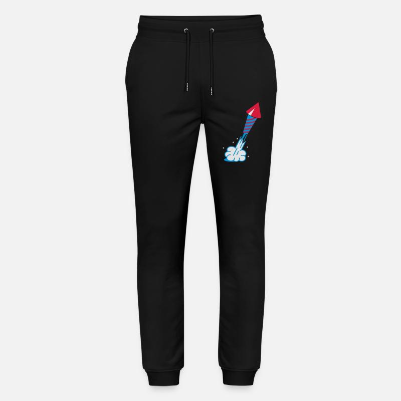 Eine Feuerwerksrakete beim Start - Stanley/Stella Unisex Bio Jogginghose Mover  - Schwarz