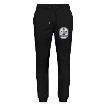 Harbor master design nautical maritime lighthouse - Stanley/Stella Mover Unisex Organic Jogging Trousers - black - Front - Marisol (170cm) & Nik (191cm)