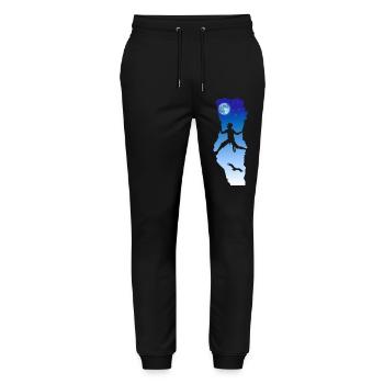 Escalade de nuit - Pantalon de jogging bio MOVER Stanley/Stella unisexe - noir - Devant - Marisol (170cm) & Nik (191cm)