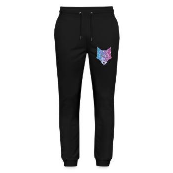 Galactic Wolf - Stanley/Stella Mover Unisex Organic Jogging Trousers - black - Front - Marisol (170cm) & Nik (191cm)