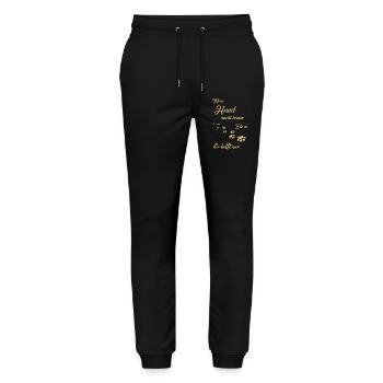 Hunde Hundesprüche - Stanley/Stella Unisex Bio Jogginghose Mover  - Schwarz - Vorne - Marisol (170cm) & Nik (191cm)