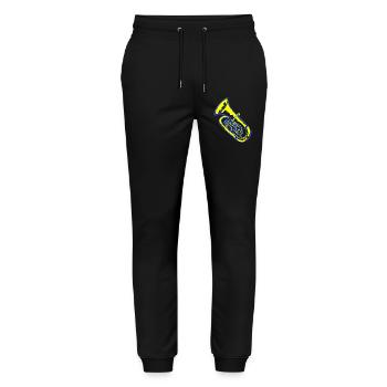 Tuba Musik in Neonfarben - Stanley/Stella Unisex Bio Jogginghose Mover  - Schwarz - Vorne - Marisol (170cm) & Nik (191cm)