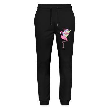 I`m a Pelikan - Stanley/Stella Unisex Bio Jogginghose Mover  - Schwarz - Vorne - Marisol (170cm) & Nik (191cm)