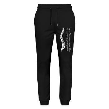 Dos en forme - Pantalon de jogging bio MOVER Stanley/Stella unisexe - noir - Devant - Marisol (170cm) & Nik (191cm)