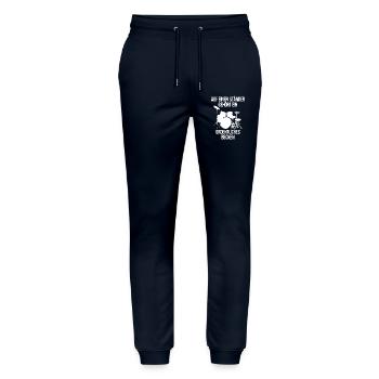 Auf einen Ordentlichen Ständer Gehört Ein Becken - Stanley/Stella Unisex Bio Jogginghose Mover  - Navy - Vorne - Marisol (170cm) & Nik (191cm)