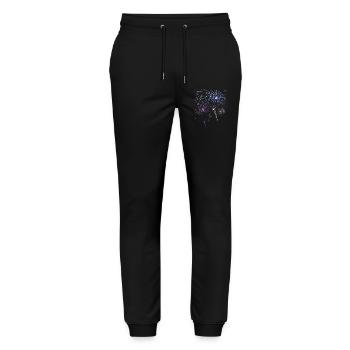 Feuerwerk Pyro Böller Countdown Silvester Party - Stanley/Stella Unisex Bio Jogginghose Mover  - Schwarz - Vorne - Marisol (170cm) & Nik (191cm)
