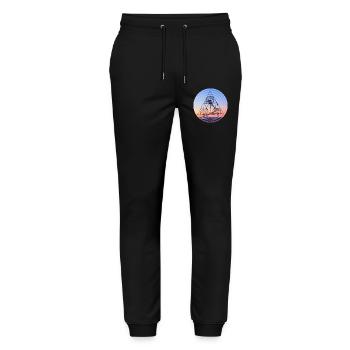 Tetrahedron circles - Stanley/Stella Mover Unisex Organic Jogging Trousers - black - Front - Marisol (170cm) & Nik (191cm)