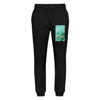 Bodensee Boottraum Illustration - Stanley/Stella Unisex Bio Jogginghose Mover  - Schwarz - Vorne - Marisol (170cm) & Nik (191cm)