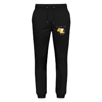 Maman Cochon d'Inde I Maman Cochon D'Inde Mama - Pantalon de jogging bio MOVER Stanley/Stella unisexe - noir - Devant - Marisol (170cm) & Nik (191cm)