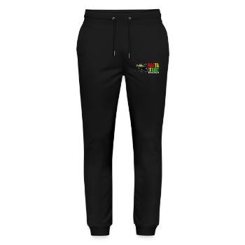 Système sonore souterrain de Rasta Fari - Pantalon de jogging bio MOVER Stanley/Stella unisexe - noir - Devant - Marisol (170cm) & Nik (191cm)