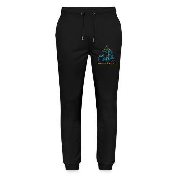 Kaiserstadt Aachen, Handzeichnung Ponttor - Stanley/Stella Unisex Bio Jogginghose Mover  - Schwarz - Vorne - Marisol (170cm) & Nik (191cm)