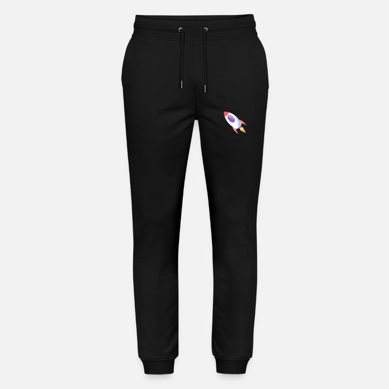 Space Rocket Pop Comic - Stanley/Stella Mover Unisex Organic Jogging Trousers - black