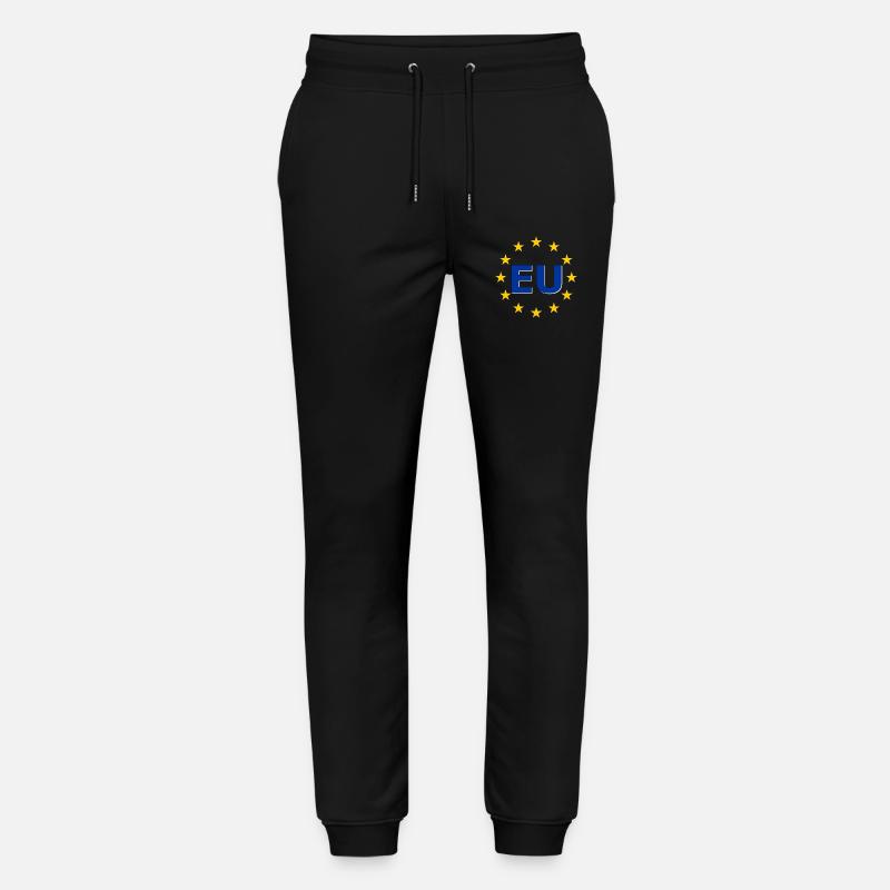 EU Symbol im Sternenring - Stanley/Stella Unisex Bio Jogginghose Mover  - Schwarz