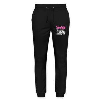 Single Weil Die Auswahl Scheisse Ist - Stanley/Stella Unisex Bio Jogginghose Mover  - Schwarz - Vorne - Marisol (170cm) & Nik (191cm)