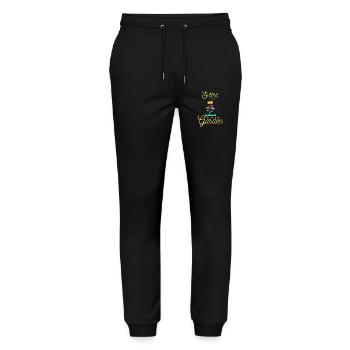 Schwestern Sister Garten Flower Blumen Geschenk - Stanley/Stella Unisex Bio Jogginghose Mover  - Schwarz - Vorne - Marisol (170cm) & Nik (191cm)