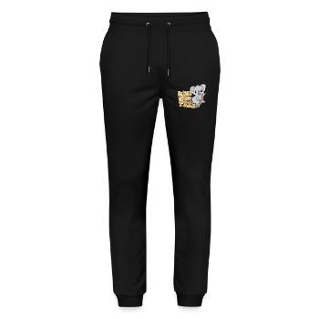 Koala - Stanley/Stella Unisex Bio Jogginghose Mover  - Schwarz - Vorne - Marisol (170cm) & Nik (191cm)
