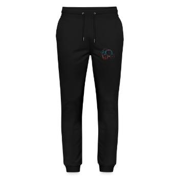 Vintage clock - Stanley/Stella Mover Unisex Organic Jogging Trousers - black - Front - Marisol (170cm) & Nik (191cm)