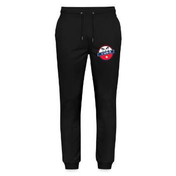 Cuba circle in the national colors - Stanley/Stella Mover Unisex Organic Jogging Trousers - black - Front - Marisol (170cm) & Nik (191cm)