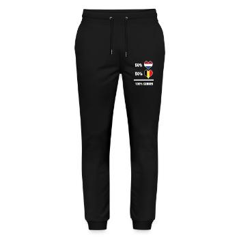 Belgium and the Netherlands 100% brilliant - Stanley/Stella Mover Unisex Organic Jogging Trousers - black - Front - Marisol (170cm) & Nik (191cm)
