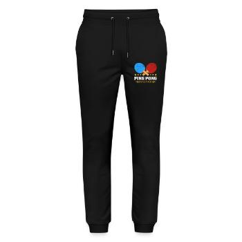 PingPong Master Logo - Stanley/Stella Mover Unisex Organic Jogging Trousers - black - Front - Marisol (170cm) & Nik (191cm)