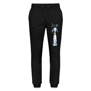 Lévrier persan - Saluki - Chien - Chiens - Pantalon de jogging bio MOVER Stanley/Stella unisexe - noir - Devant - Marisol (170cm) & Nik (191cm)