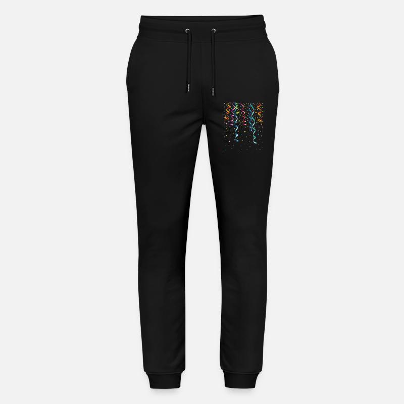 Silvester. Bunte Luftschlangen mit Konfetti. - Stanley/Stella Unisex Bio Jogginghose Mover  - Schwarz