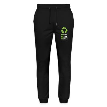 Environmental protection recycling - Stanley/Stella Mover Unisex Organic Jogging Trousers - black - Front - Marisol (170cm) & Nik (191cm)