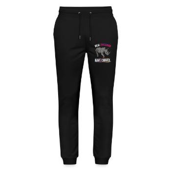 Real Unicorns have curves - Stanley/Stella Mover Unisex Organic Jogging Trousers - black - Front - Marisol (170cm) & Nik (191cm)