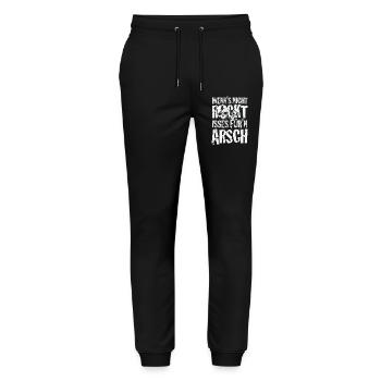 Wenn's nicht Rockt - für'n Arsch Heavy Metal Musik - Stanley/Stella Unisex Bio Jogginghose Mover  - Schwarz - Vorne - Marisol (170cm) & Nik (191cm)