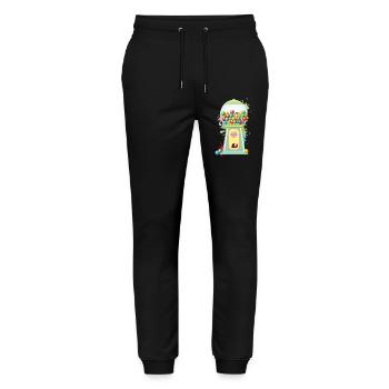 nostalgic retro chewing gum vending machine graffiti style - Stanley/Stella Mover Unisex Organic Jogging Trousers - black - Front - Marisol (170cm) & Nik (191cm)