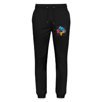 What THE FUCK WTF - Stanley/Stella Mover Unisex Organic Jogging Trousers - black - Front - Marisol (170cm) & Nik (191cm)