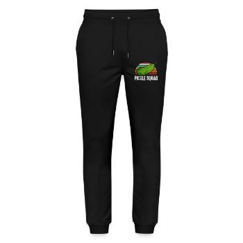 Pickle Squad Retro Sunset - Stanley/Stella Unisex Bio Jogginghose Mover  - Schwarz - Vorne - Marisol (170cm) & Nik (191cm)