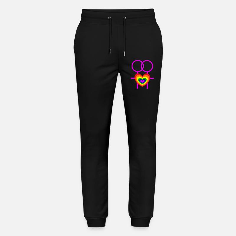 donne lesbiche simboli femminili CSD - Pantaloni da jogger unisex ed ecologici Mover di Stanley/Stella - nero