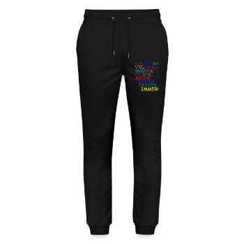 KUCHEN - Stanley/Stella Unisex Bio Jogginghose Mover  - Schwarz - Vorne - Marisol (170cm) & Nik (191cm)