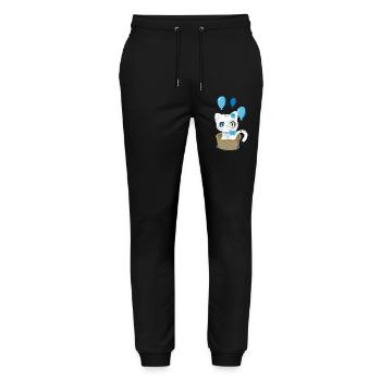 Baby Kitty, Das süße Kätzchen - Stanley/Stella Unisex Bio Jogginghose Mover  - Schwarz - Vorne - Marisol (170cm) & Nik (191cm)