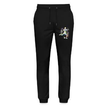 Soccer - Soccer player Cristiano - Colorful - Stanley/Stella Mover Unisex Organic Jogging Trousers - black - Front - Marisol (170cm) & Nik (191cm)