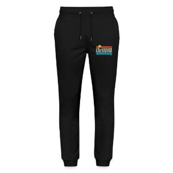 Ehrenfeld Veedel Cologne Quarter Retro Vintage Surfer - Stanley/Stella Mover Unisex Organic Jogging Trousers - black - Front - Marisol (170cm) & Nik (191cm)