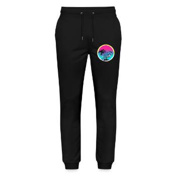 Gamer Gaming T Rex - Stanley/Stella Unisex Bio Jogginghose Mover  - Schwarz - Vorne - Marisol (170cm) & Nik (191cm)