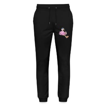 Flamingo Sunglasses - Stanley/Stella Mover Unisex Organic Jogging Trousers - black - Front - Marisol (170cm) & Nik (191cm)