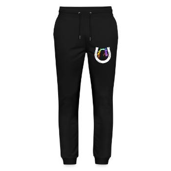 Rainbow Receiver Horseshoe - Stanley/Stella Mover Unisex Organic Jogging Trousers - black - Front - Marisol (170cm) & Nik (191cm)