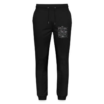 Cat - mouse - rabbit - bear - drawing illustration - Stanley/Stella Mover Unisex Organic Jogging Trousers - black - Front - Marisol (170cm) & Nik (191cm)