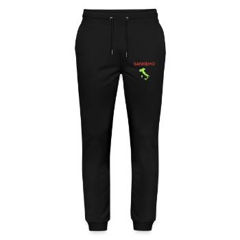 Sanremo Style – Your Exclusive Souvenir - Stanley/Stella Mover Unisex Organic Jogging Trousers - black - Front - Marisol (170cm) & Nik (191cm)