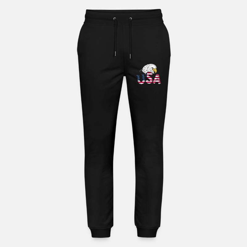 USA Adler - Stanley/Stella Unisex Bio Jogginghose Mover  - Schwarz