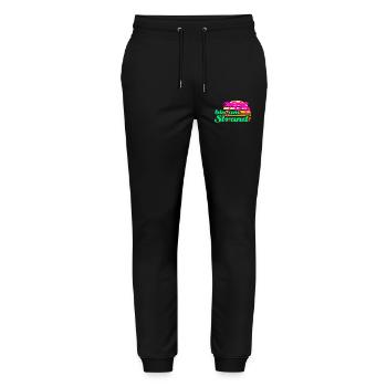 Strand Beachparty Palmen Karibik Meer Urlaub Sonne - Stanley/Stella Unisex Bio Jogginghose Mover  - Schwarz - Vorne - Marisol (170cm) & Nik (191cm)